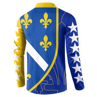 Bosnia and Herzegovina Button Sweatshirt Flag and Coat of Arms Hoodie – Unique Combination Design