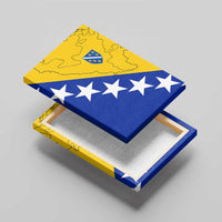Bosnia and Herzegovina Canvas Wall Art Flag and Coat of Arms Hoodie – Unique Combination Design