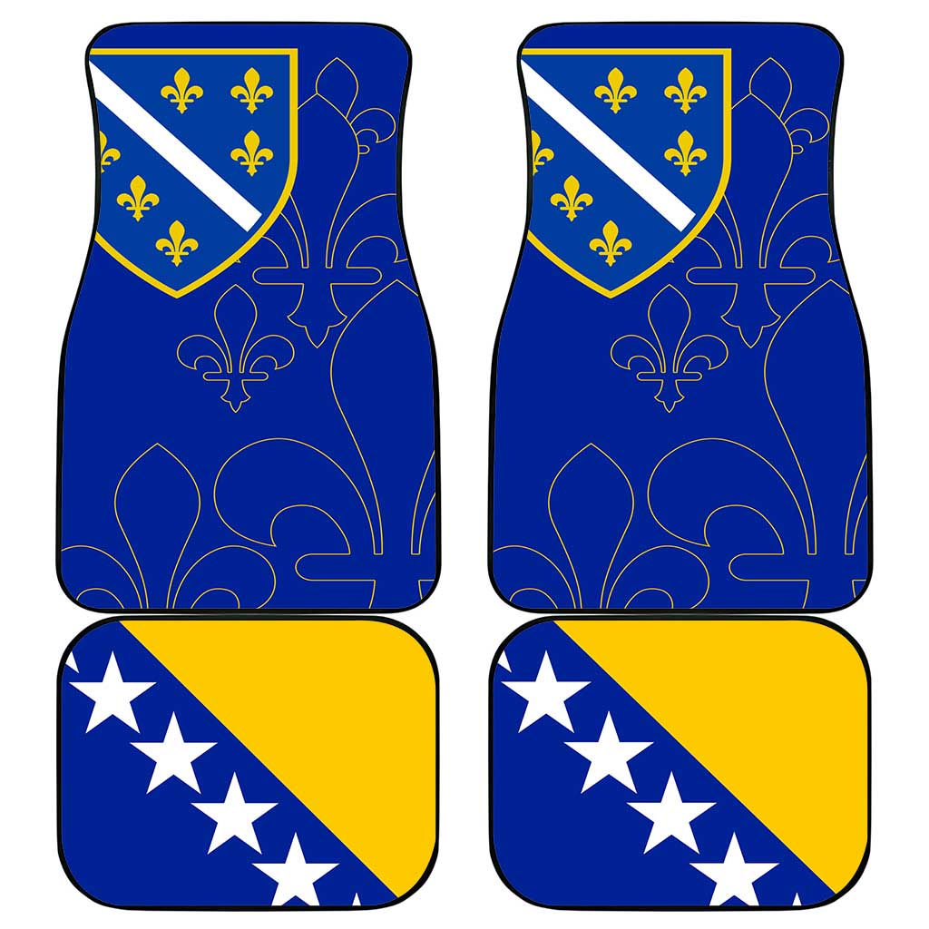 Bosnia and Herzegovina Car Mats Flag and Coat of Arms Hoodie – Unique Combination Design