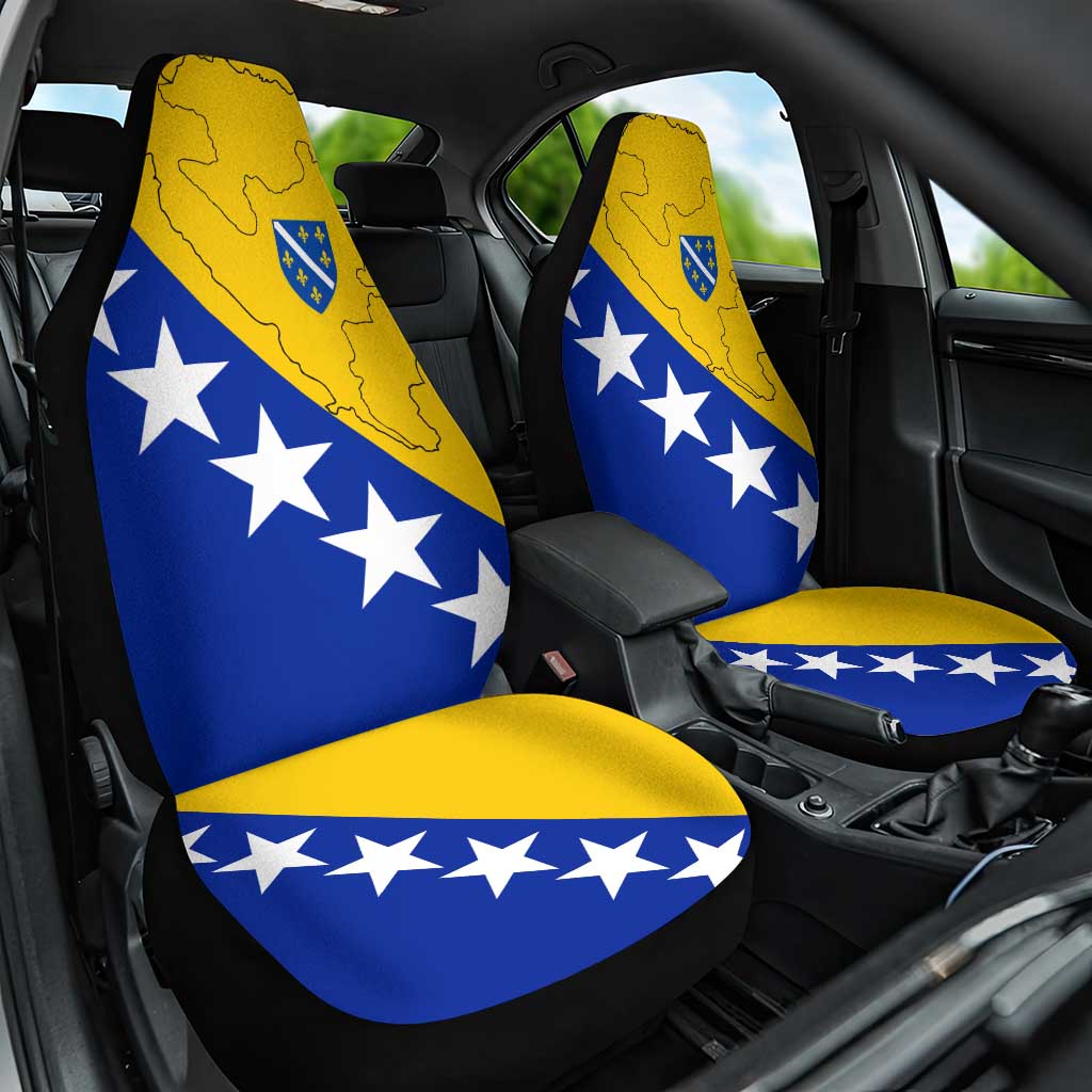 Bosnia and Herzegovina Car Seat Cover Flag and Coat of Arms Hoodie – Unique Combination Design