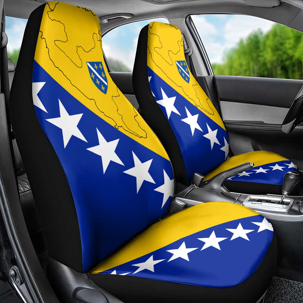 Bosnia and Herzegovina Car Seat Cover Flag and Coat of Arms Hoodie – Unique Combination Design
