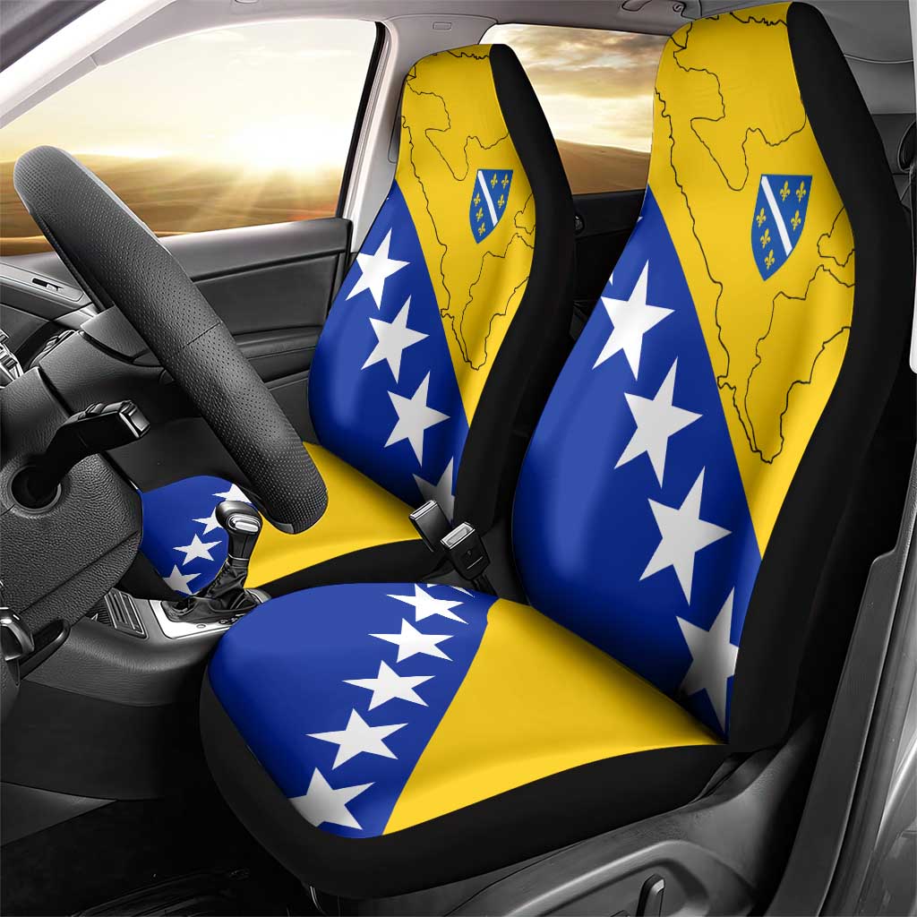 Bosnia and Herzegovina Car Seat Cover Flag and Coat of Arms Hoodie – Unique Combination Design