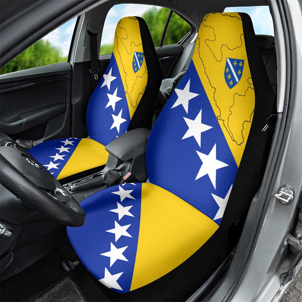 Bosnia and Herzegovina Car Seat Cover Flag and Coat of Arms Hoodie – Unique Combination Design