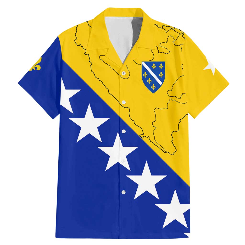 Bosnia and Herzegovina Family Matching Mermaid Dress and Hawaiian Shirt Flag and Coat of Arms Hoodie – Unique Combination Design