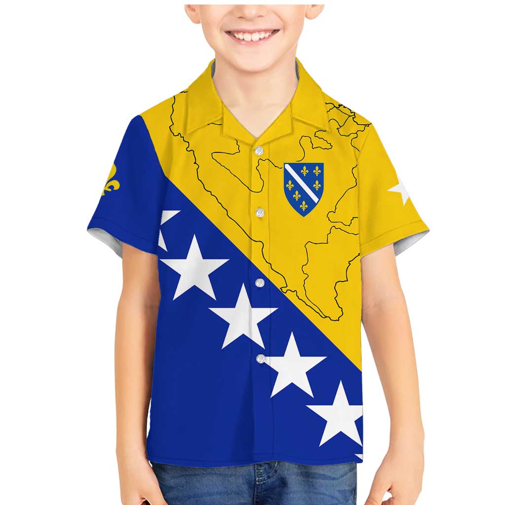 Bosnia and Herzegovina Family Matching Mermaid Dress and Hawaiian Shirt Flag and Coat of Arms Hoodie – Unique Combination Design