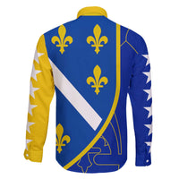 Bosnia and Herzegovina Family Matching Off The Shoulder Long Sleeve Dress and Hawaiian Shirt Flag and Coat of Arms Hoodie – Unique Combination Design