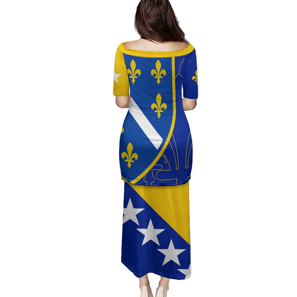 Bosnia and Herzegovina Family Matching Puletasi and Hawaiian Shirt Flag and Coat of Arms Hoodie – Unique Combination Design
