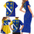 Bosnia and Herzegovina Family Matching Short Sleeve Bodycon Dress and Hawaiian Shirt Flag and Coat of Arms Hoodie – Unique Combination Design