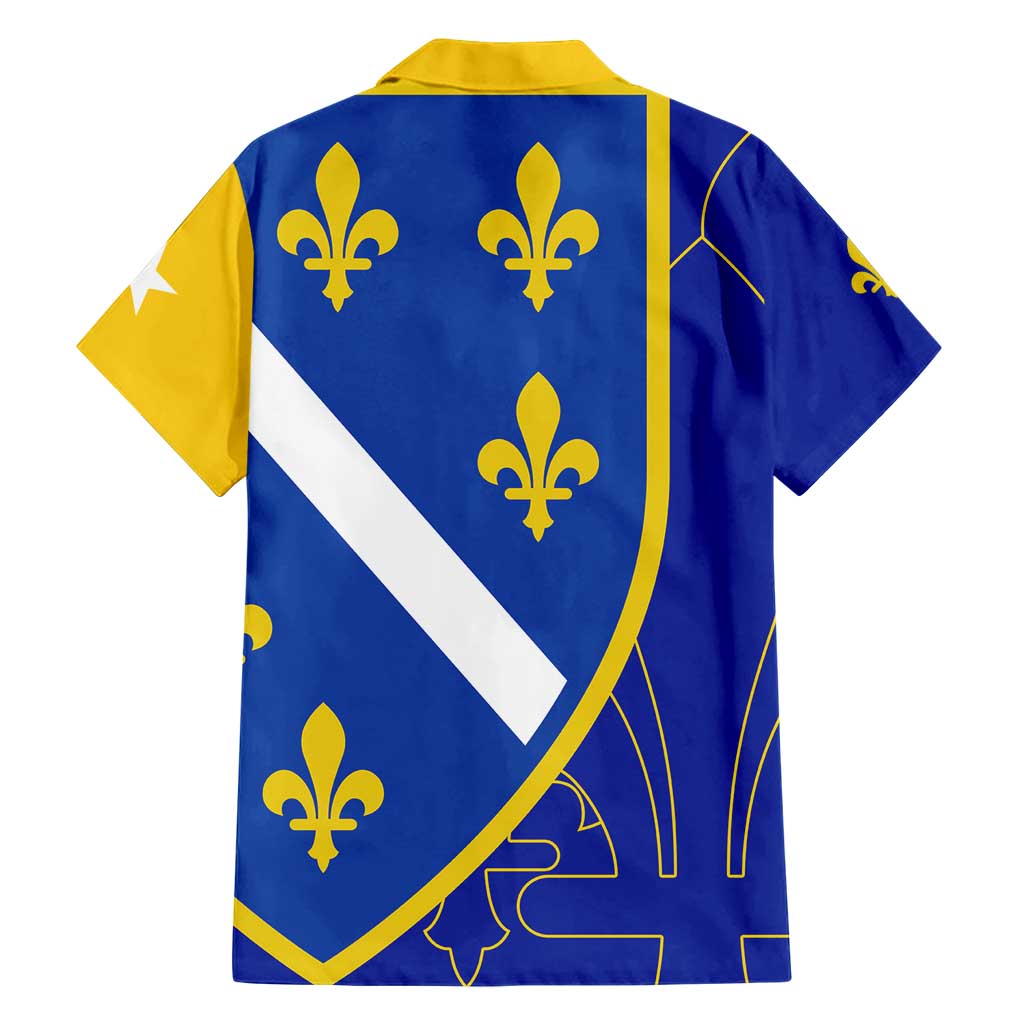 Bosnia and Herzegovina Family Matching Short Sleeve Bodycon Dress and Hawaiian Shirt Flag and Coat of Arms Hoodie – Unique Combination Design