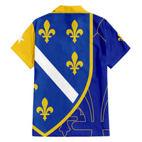 Bosnia and Herzegovina Family Matching Short Sleeve Bodycon Dress and Hawaiian Shirt Flag and Coat of Arms Hoodie – Unique Combination Design