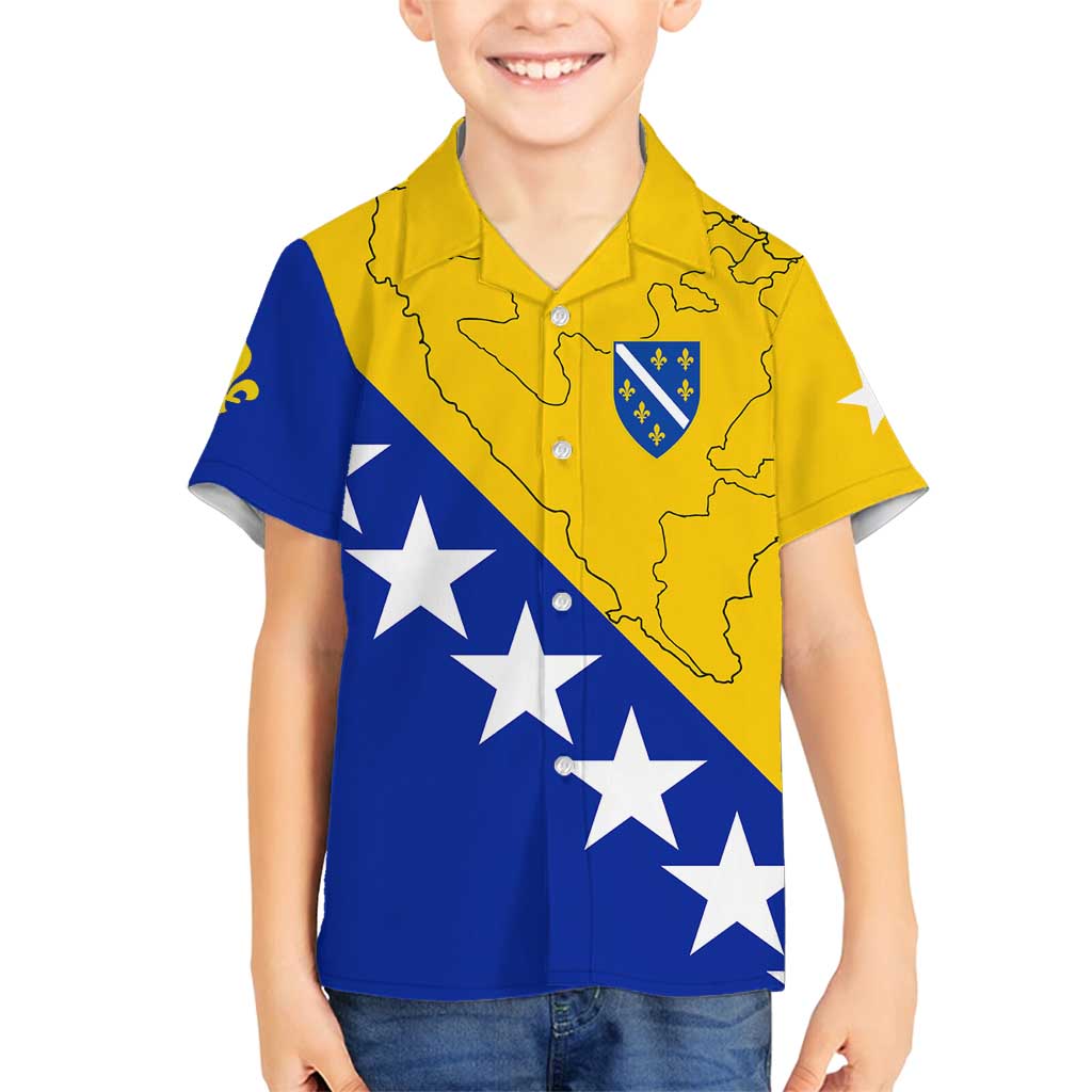 Bosnia and Herzegovina Family Matching Tank Maxi Dress and Hawaiian Shirt Flag and Coat of Arms Hoodie – Unique Combination Design