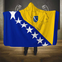Bosnia and Herzegovina Hooded Blanket Flag and Coat of Arms Hoodie – Unique Combination Design