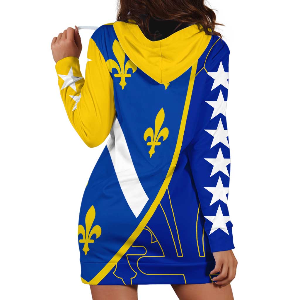 Bosnia and Herzegovina Hoodie Dress Flag and Coat of Arms Hoodie – Unique Combination Design