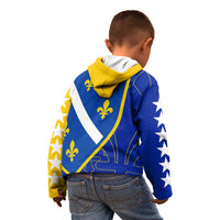 Bosnia and Herzegovina Kid Hoodie Flag and Coat of Arms Hoodie – Unique Combination Design