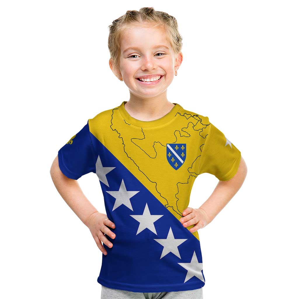 Bosnia and Herzegovina Kid T Shirt Flag and Coat of Arms Hoodie – Unique Combination Design
