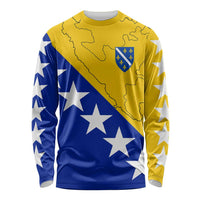 Bosnia and Herzegovina Long Sleeve Shirt Flag and Coat of Arms Hoodie – Unique Combination Design