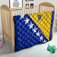 Bosnia and Herzegovina Quilt Flag and Coat of Arms Hoodie – Unique Combination Design