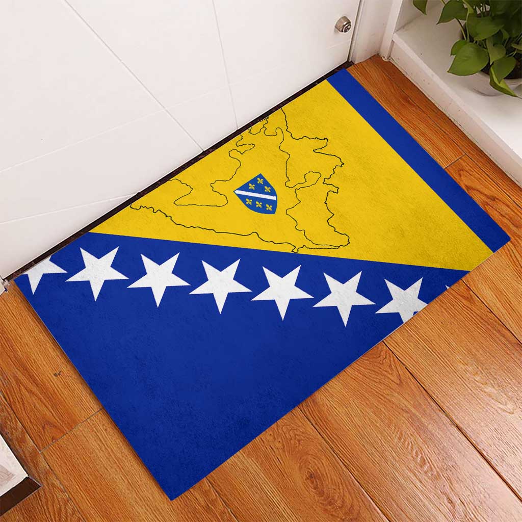 Bosnia and Herzegovina Rubber Doormat Flag and Coat of Arms Hoodie – Unique Combination Design