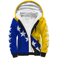 Bosnia and Herzegovina Sherpa Hoodie Flag and Coat of Arms Hoodie – Unique Combination Design