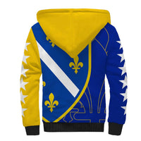Bosnia and Herzegovina Sherpa Hoodie Flag and Coat of Arms Hoodie – Unique Combination Design