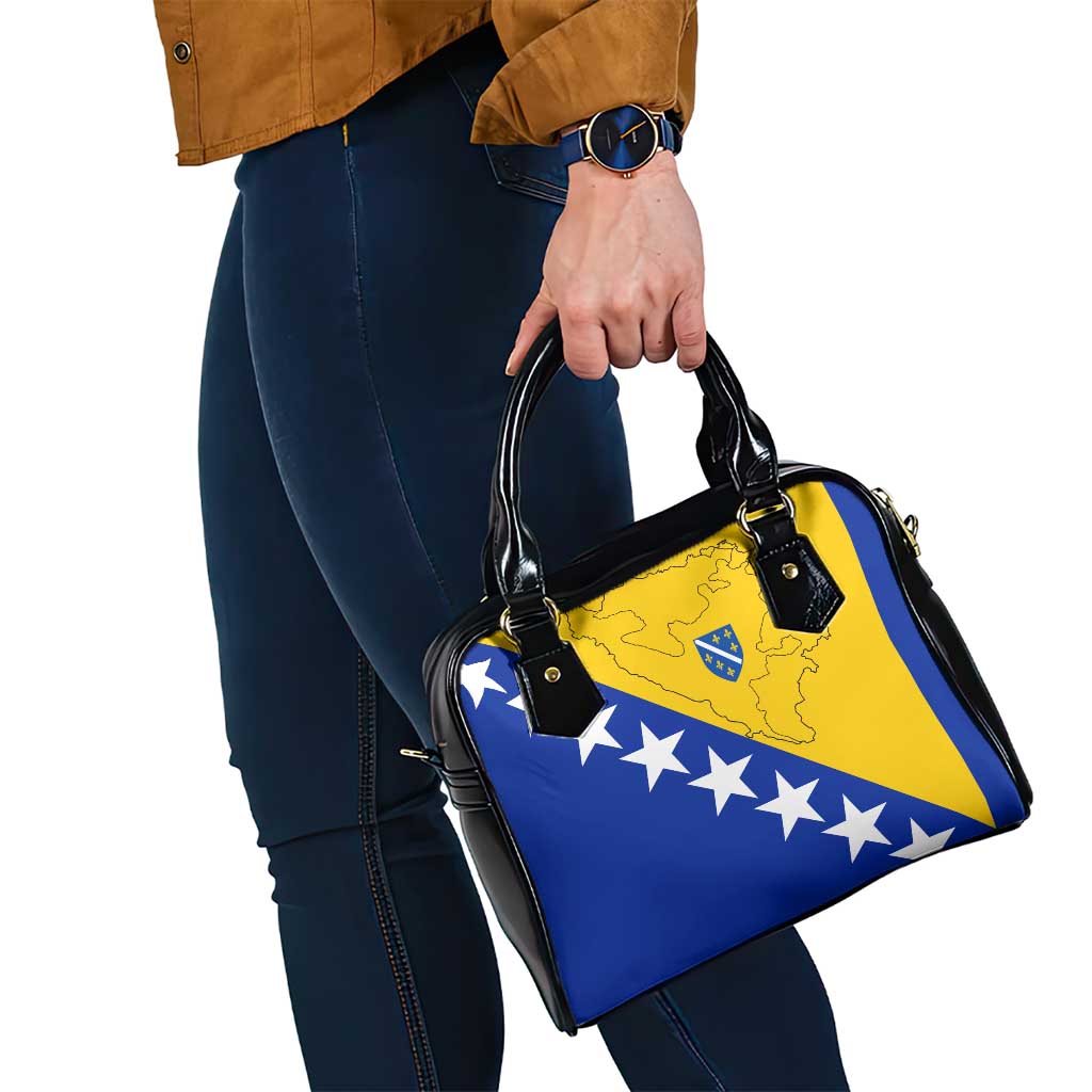 Bosnia and Herzegovina Shoulder Handbag Flag and Coat of Arms Hoodie – Unique Combination Design