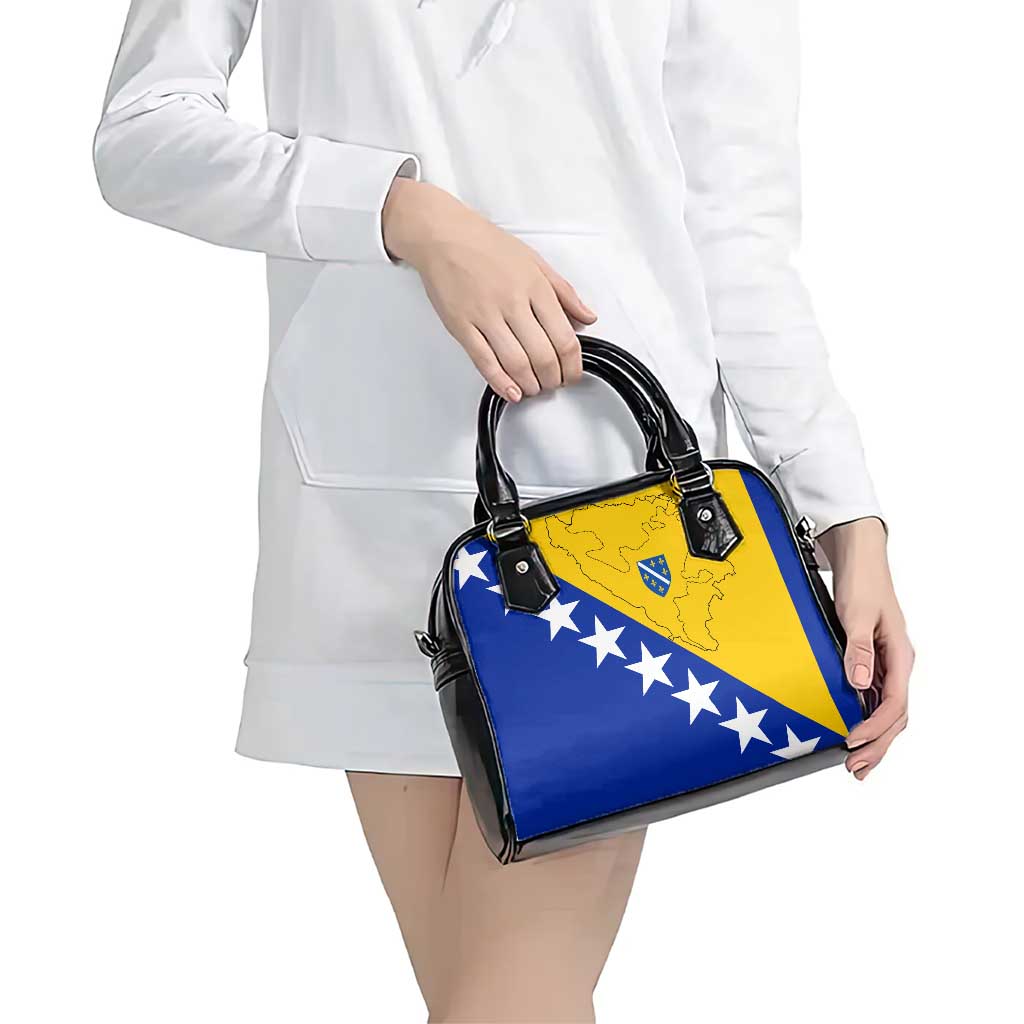 Bosnia and Herzegovina Shoulder Handbag Flag and Coat of Arms Hoodie – Unique Combination Design