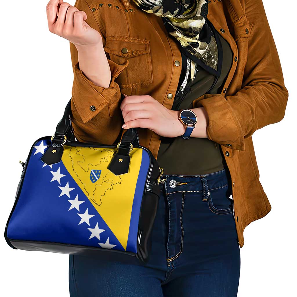 Bosnia and Herzegovina Shoulder Handbag Flag and Coat of Arms Hoodie – Unique Combination Design