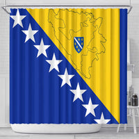 Bosnia and Herzegovina Shower Curtain Flag and Coat of Arms Hoodie – Unique Combination Design