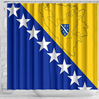 Bosnia and Herzegovina Shower Curtain Flag and Coat of Arms Hoodie – Unique Combination Design