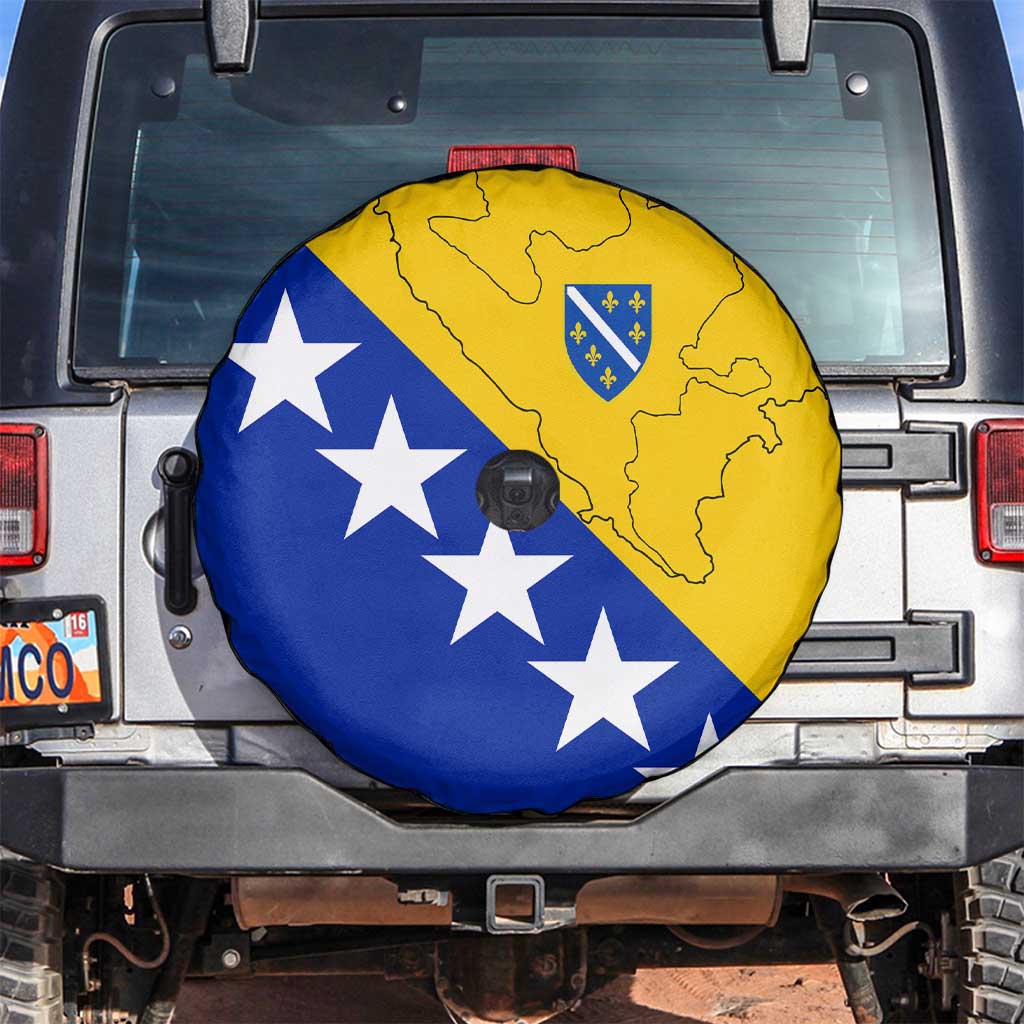Bosnia and Herzegovina Spare Tire Cover Flag and Coat of Arms Hoodie – Unique Combination Design