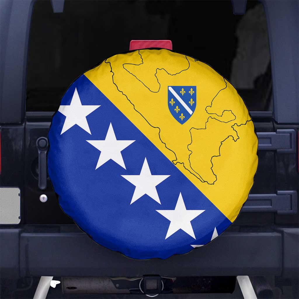 Bosnia and Herzegovina Spare Tire Cover Flag and Coat of Arms Hoodie – Unique Combination Design