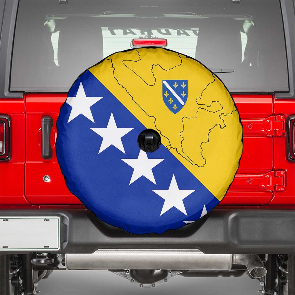 Bosnia and Herzegovina Spare Tire Cover Flag and Coat of Arms Hoodie – Unique Combination Design