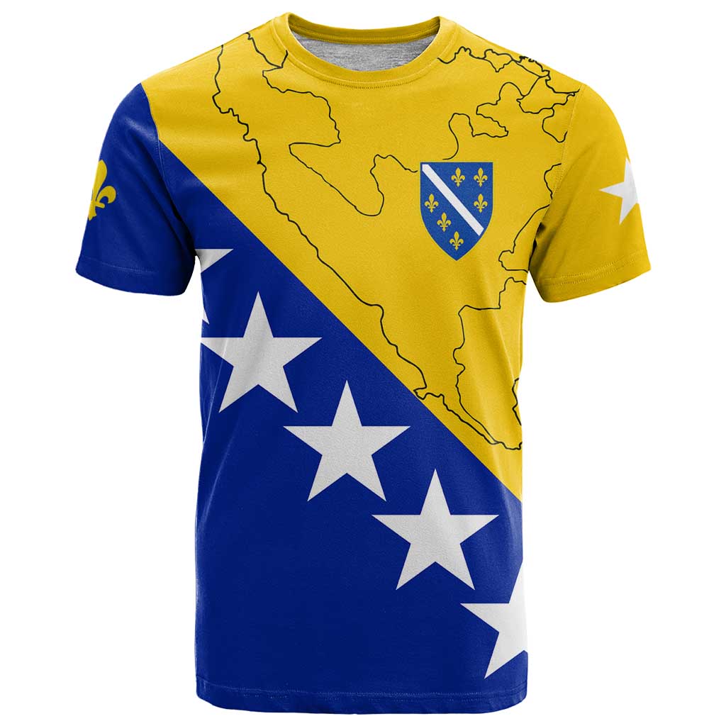 Bosnia and Herzegovina T Shirt Flag and Coat of Arms Hoodie – Unique Combination Design