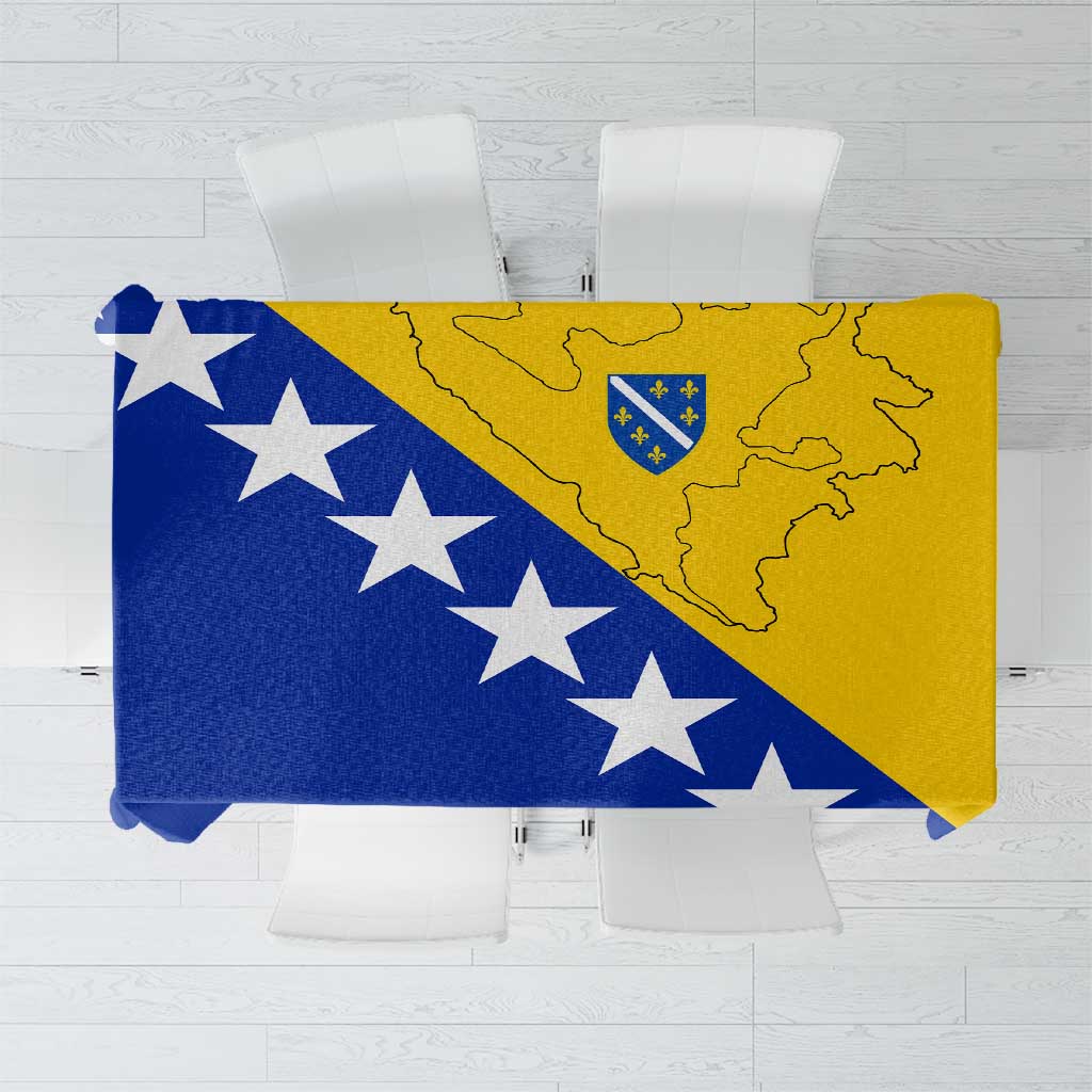Bosnia and Herzegovina Tablecloth Flag and Coat of Arms Hoodie – Unique Combination Design