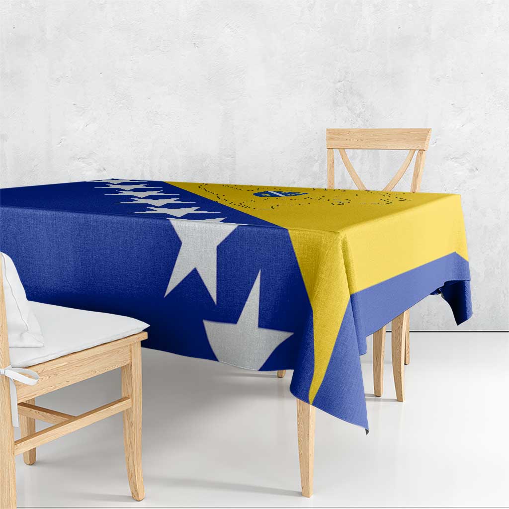 Bosnia and Herzegovina Tablecloth Flag and Coat of Arms Hoodie – Unique Combination Design