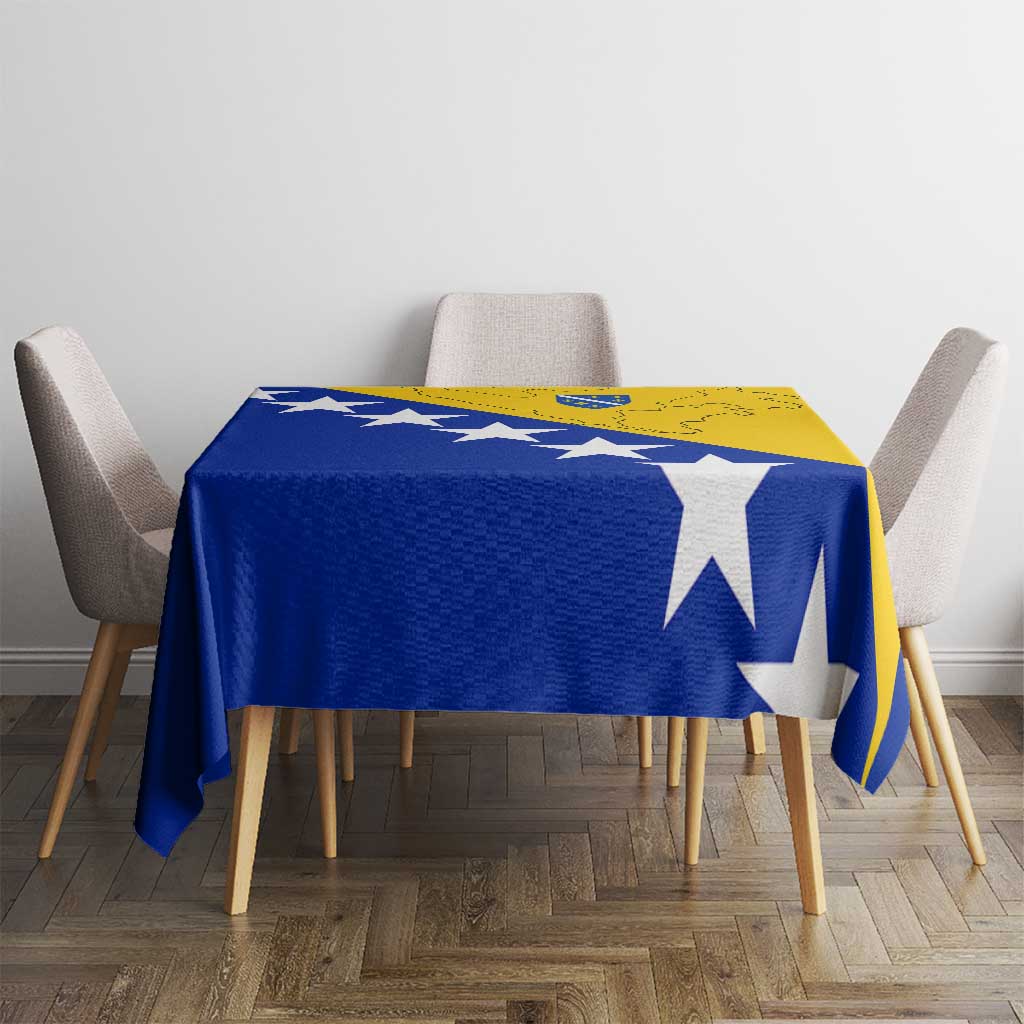 Bosnia and Herzegovina Tablecloth Flag and Coat of Arms Hoodie – Unique Combination Design
