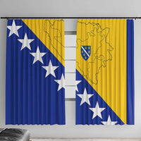 Bosnia and Herzegovina Window Curtain Flag and Coat of Arms Hoodie – Unique Combination Design