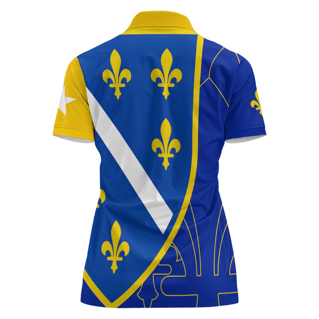 Bosnia and Herzegovina Women Polo Shirt Flag and Coat of Arms Hoodie – Unique Combination Design