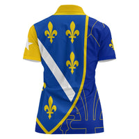 Bosnia and Herzegovina Women Polo Shirt Flag and Coat of Arms Hoodie – Unique Combination Design