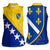 Bosnia and Herzegovina Women Sleeveless Polo Shirt Flag and Coat of Arms Hoodie – Unique Combination Design