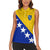 Bosnia and Herzegovina Women Sleeveless Polo Shirt Flag and Coat of Arms Hoodie – Unique Combination Design