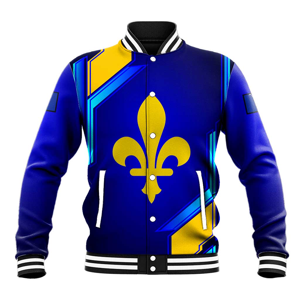 Bosnia and Herzegovina Coat of Arms Baseball Jacket Blend of National Colors & Symbols