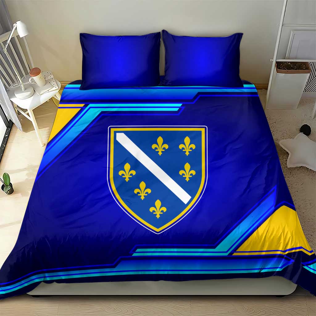 Bosnia and Herzegovina Coat of Arms Bedding Set Blend of National Colors & Symbols