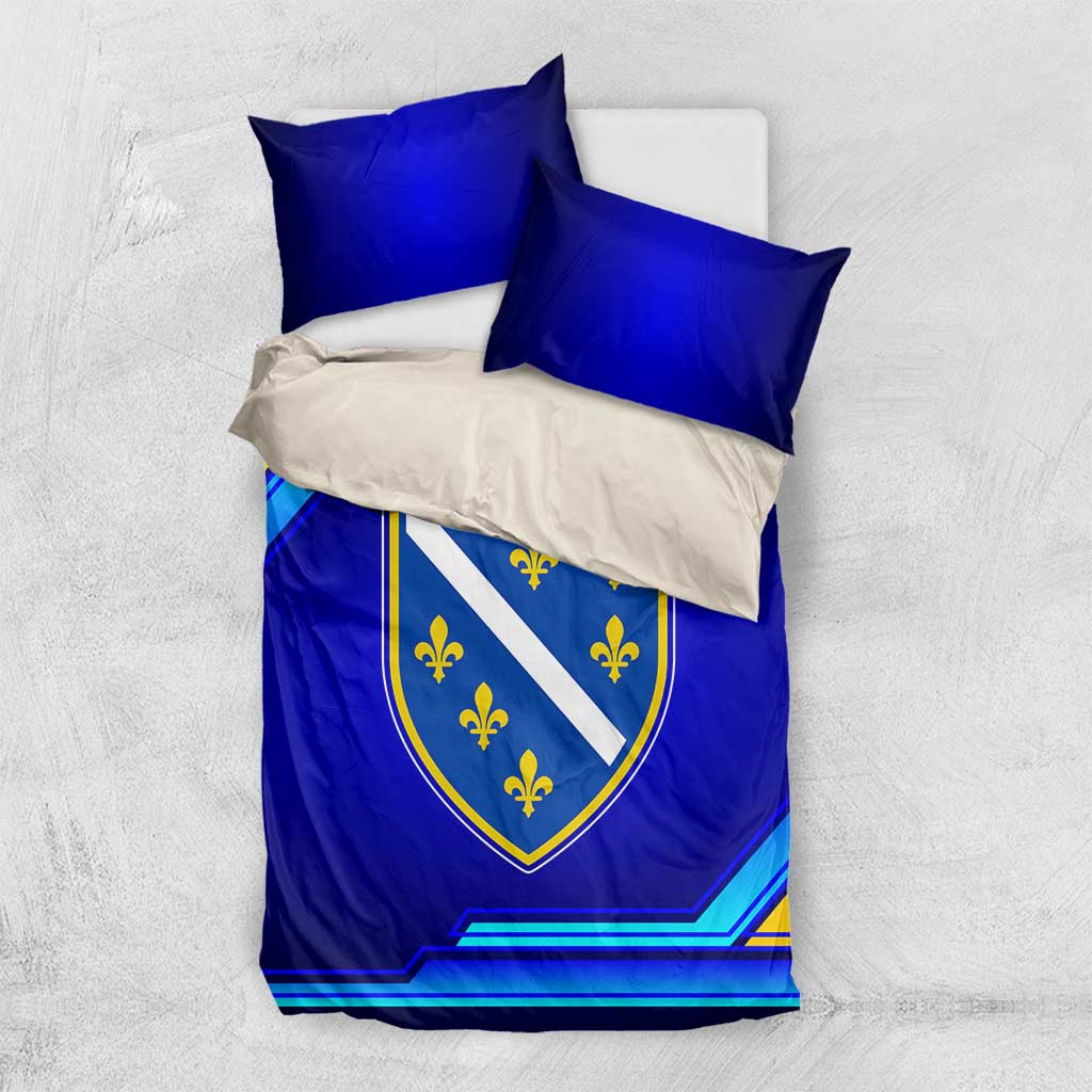 Bosnia and Herzegovina Coat of Arms Bedding Set Blend of National Colors & Symbols