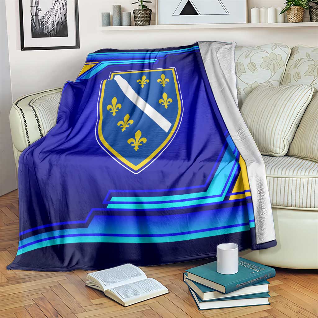 Bosnia and Herzegovina Coat of Arms Blanket Blend of National Colors & Symbols