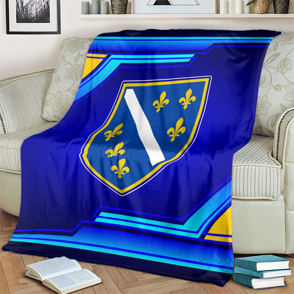 Bosnia and Herzegovina Coat of Arms Blanket Blend of National Colors & Symbols