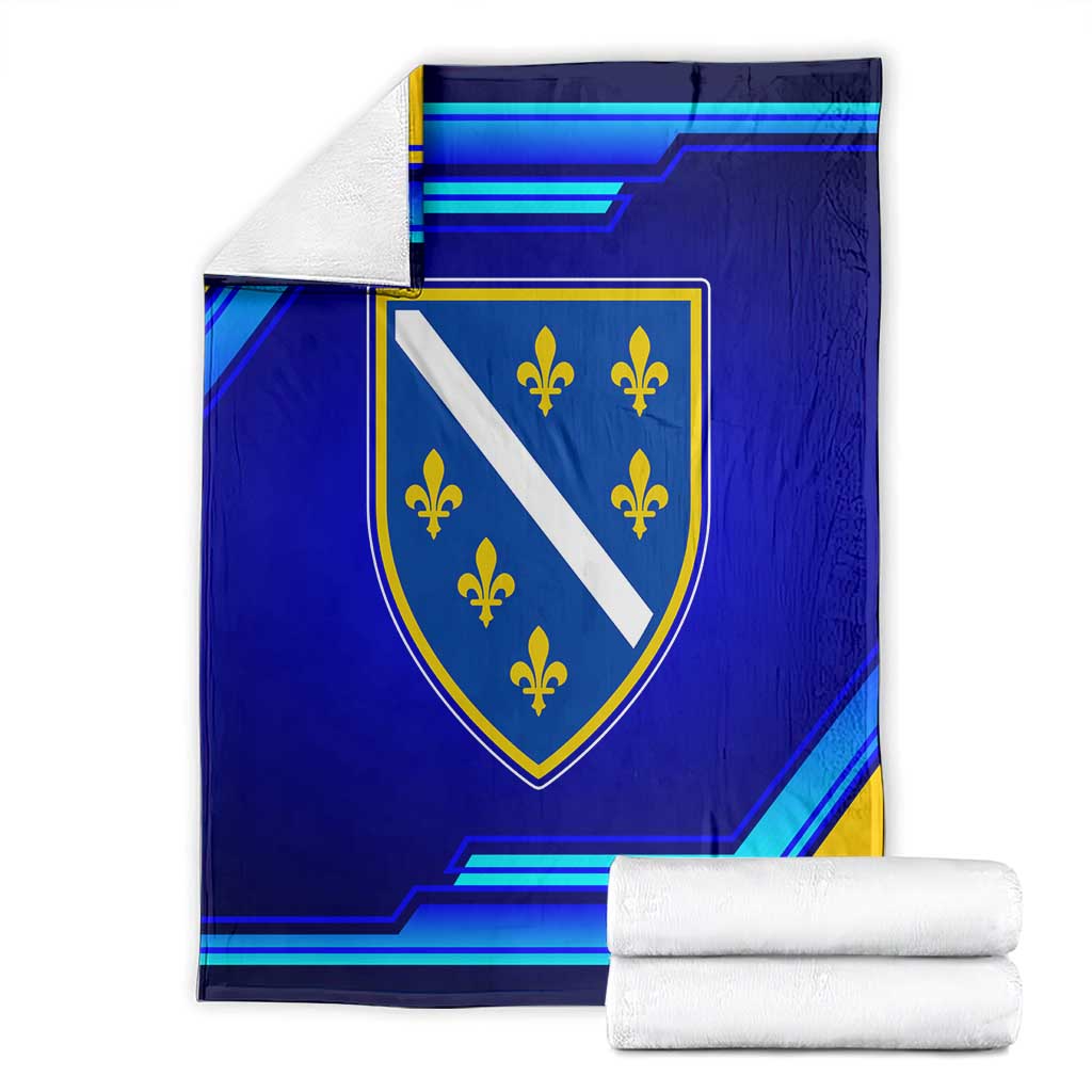 Bosnia and Herzegovina Coat of Arms Blanket Blend of National Colors & Symbols