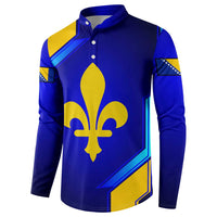 Bosnia and Herzegovina Coat of Arms Button Sweatshirt Blend of National Colors & Symbols