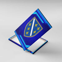 Bosnia and Herzegovina Coat of Arms Canvas Wall Art Blend of National Colors & Symbols