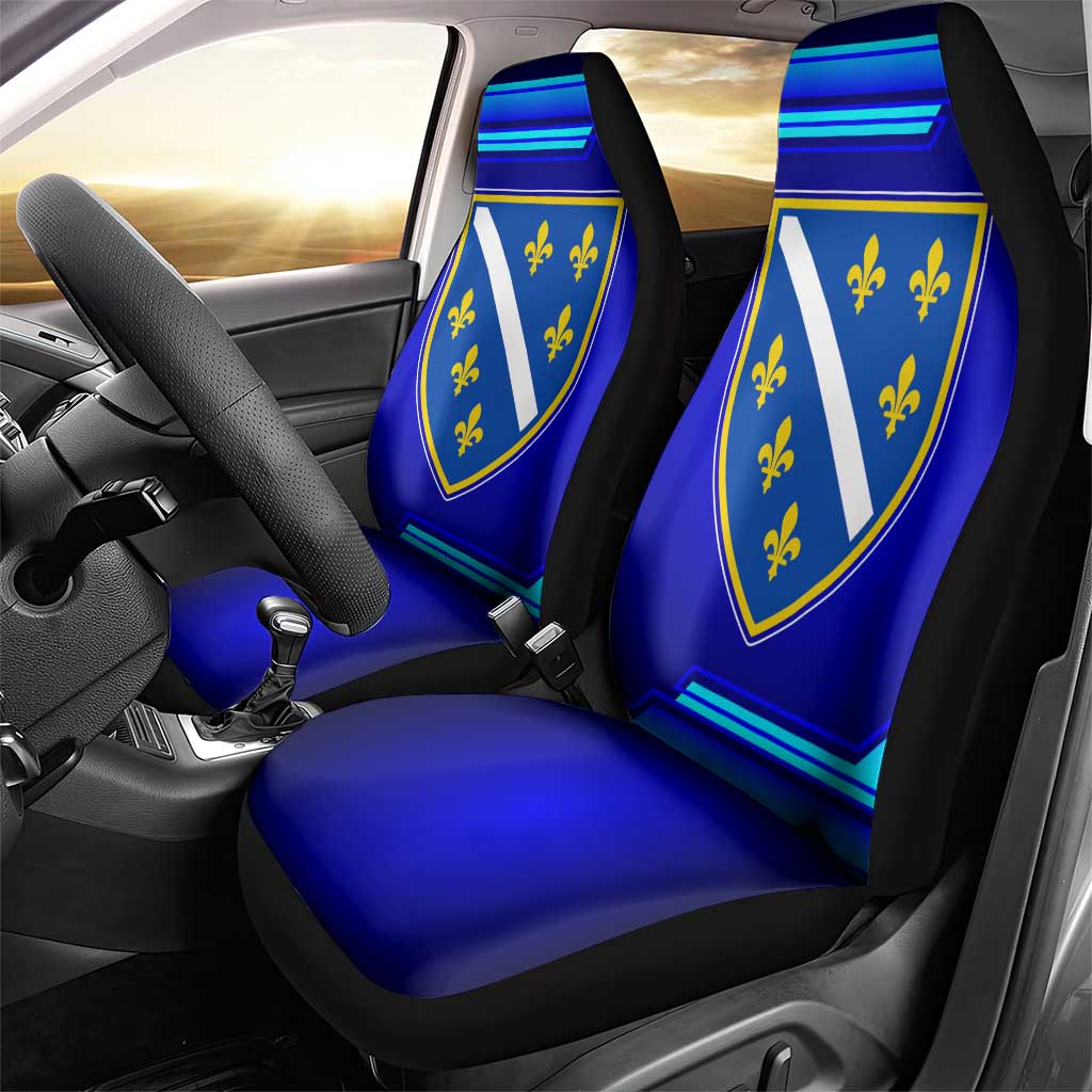 Bosnia and Herzegovina Coat of Arms Car Seat Cover Blend of National Colors & Symbols